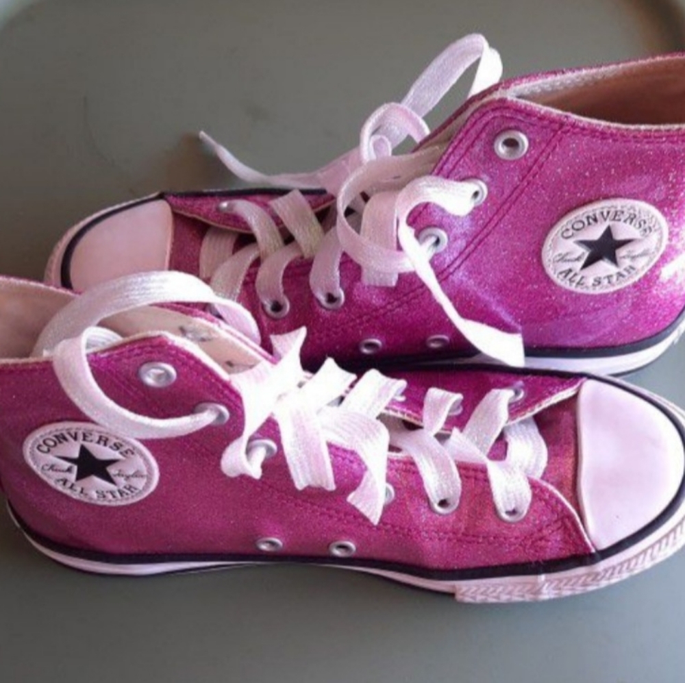 Pink Glitter Converse